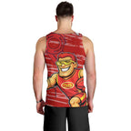 Gold Coast Suns Men Tank Top Mascot Cartoon Football Illustration Style