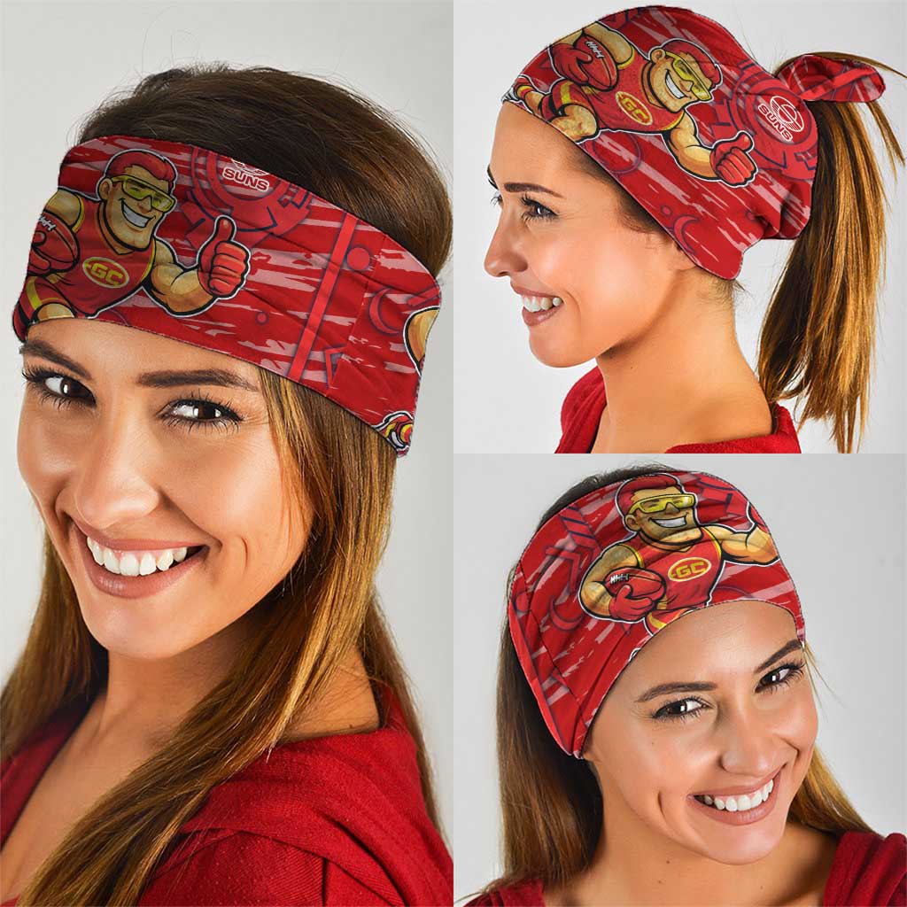 Gold Coast Suns Neck Gaiter Mascot Cartoon Football Illustration Style