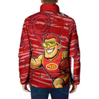 Gold Coast Suns Padded Jacket Mascot Cartoon Football Illustration Style