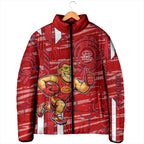 Gold Coast Suns Padded Jacket Mascot Cartoon Football Illustration Style