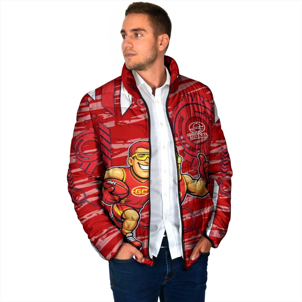 Gold Coast Suns Padded Jacket Mascot Cartoon Football Illustration Style