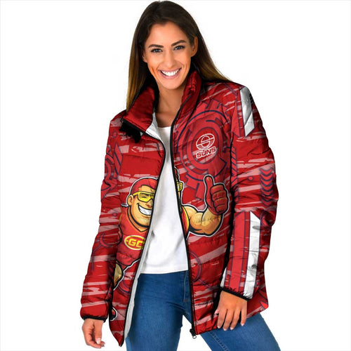 Gold Coast Suns Padded Jacket Mascot Cartoon Football Illustration Style