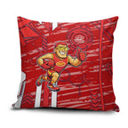 Gold Coast Suns Pillow Cover Mascot Cartoon Football Illustration Style