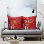 Gold Coast Suns Pillow Cover Mascot Cartoon Football Illustration Style