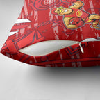 Gold Coast Suns Pillow Cover Mascot Cartoon Football Illustration Style
