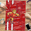 Gold Coast Suns Puzzle Mascot Cartoon Football Illustration Style