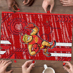 Gold Coast Suns Puzzle Mascot Cartoon Football Illustration Style