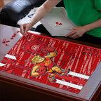 Gold Coast Suns Puzzle Mascot Cartoon Football Illustration Style