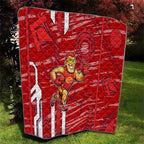 Gold Coast Suns Quilt Mascot Cartoon Football Illustration Style