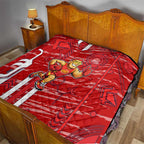 Gold Coast Suns Quilt Mascot Cartoon Football Illustration Style