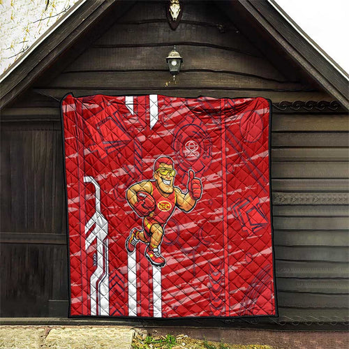 Gold Coast Suns Quilt Mascot Cartoon Football Illustration Style
