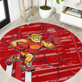 Gold Coast Suns Round Carpet Mascot Cartoon Football Illustration Style