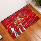Gold Coast Suns Rubber Doormat Mascot Cartoon Football Illustration Style