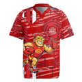 Gold Coast Suns Rugby Jersey Mascot Cartoon Football Illustration Style