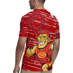 Gold Coast Suns Rugby Jersey Mascot Cartoon Football Illustration Style