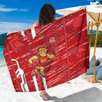 Gold Coast Suns Sarong Mascot Cartoon Football Illustration Style