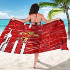 Gold Coast Suns Sarong Mascot Cartoon Football Illustration Style