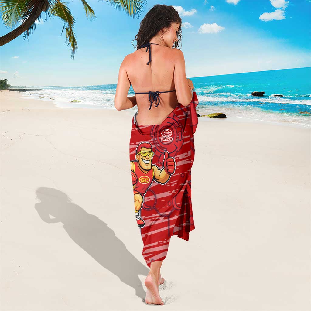 Gold Coast Suns Sarong Mascot Cartoon Football Illustration Style