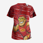 Gold Coast Suns Scrub Top Mascot Cartoon Football Illustration Style