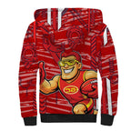 Gold Coast Suns Sherpa Hoodie Mascot Cartoon Football Illustration Style