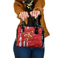 Gold Coast Suns Shoulder Handbag Mascot Cartoon Football Illustration Style