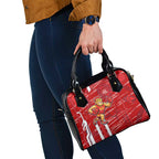 Gold Coast Suns Shoulder Handbag Mascot Cartoon Football Illustration Style