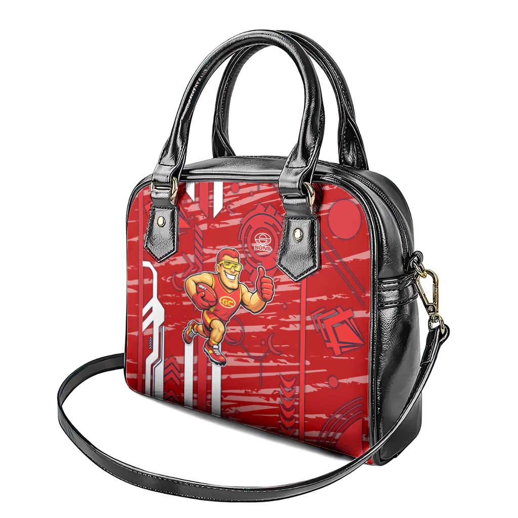 Gold Coast Suns Shoulder Handbag Mascot Cartoon Football Illustration Style