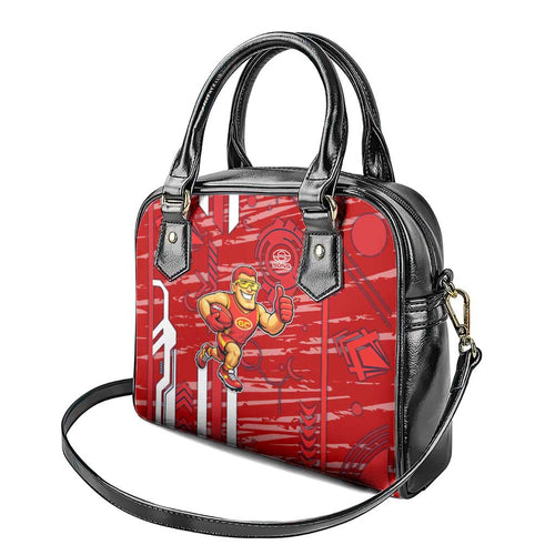 Gold Coast Suns Shoulder Handbag Mascot Cartoon Football Illustration Style