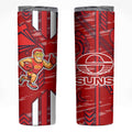 Gold Coast Suns Skinny Tumbler Mascot Cartoon Football Illustration Style