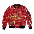 Gold Coast Suns Sleeve Zip Bomber Jacket Mascot Cartoon Football Illustration Style