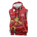Gold Coast Suns Sleeveless Hoodie Mascot Cartoon Football Illustration Style