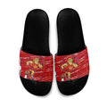 Gold Coast Suns Slide Sandals Mascot Cartoon Football Illustration Style