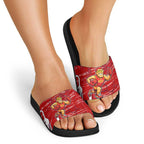 Gold Coast Suns Slide Sandals Mascot Cartoon Football Illustration Style