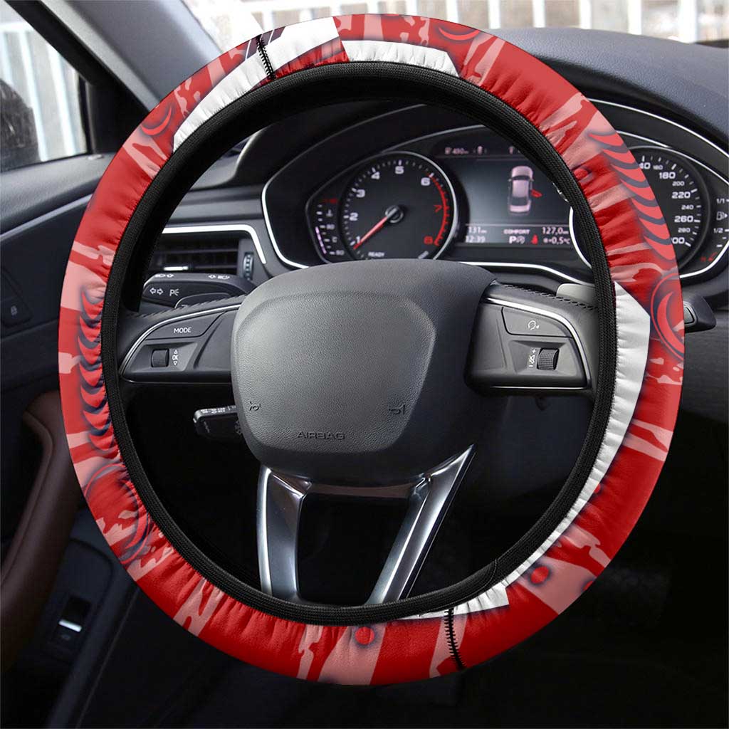 Gold Coast Suns Steering Wheel Cover Mascot Cartoon Football Illustration Style