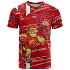 Gold Coast Suns T Shirt Mascot Cartoon Football Illustration Style