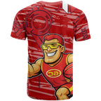 Gold Coast Suns T Shirt Mascot Cartoon Football Illustration Style