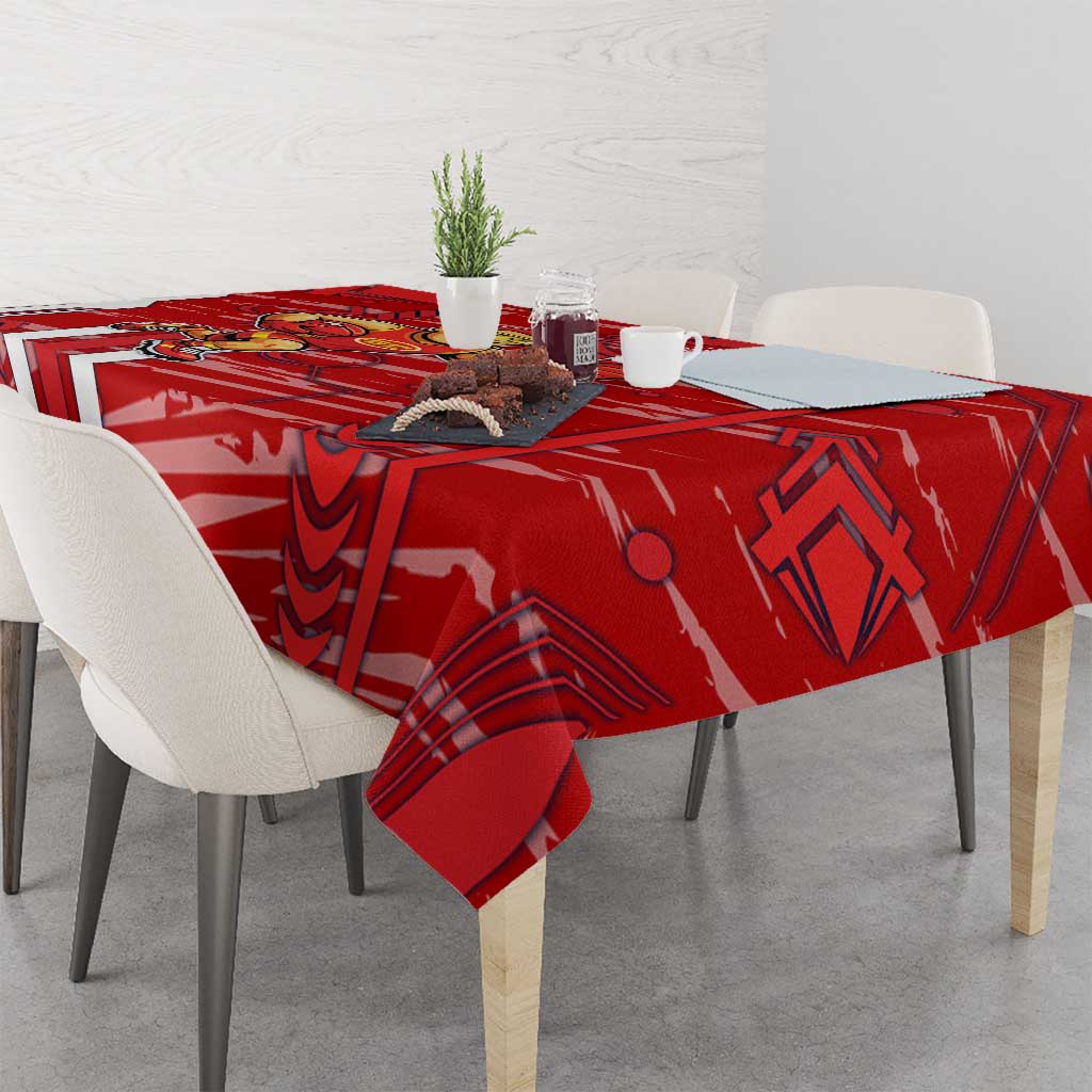 Gold Coast Suns Tablecloth Mascot Cartoon Football Illustration Style