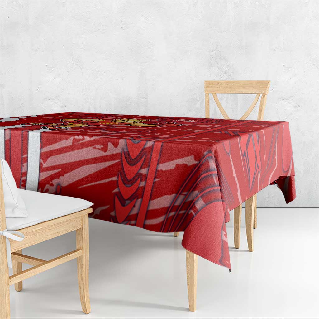 Gold Coast Suns Tablecloth Mascot Cartoon Football Illustration Style
