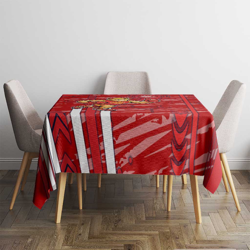 Gold Coast Suns Tablecloth Mascot Cartoon Football Illustration Style