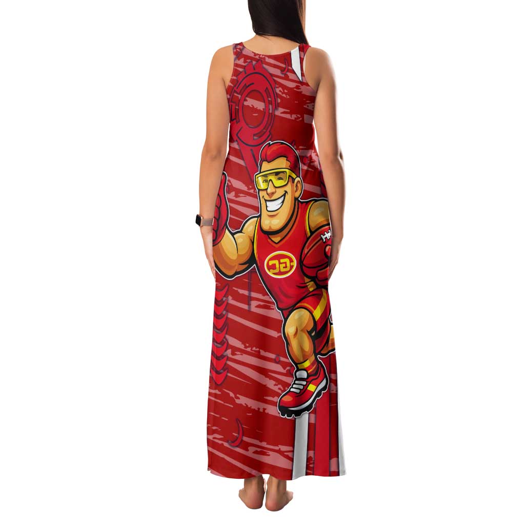 Gold Coast Suns Tank Maxi Dress Mascot Cartoon Football Illustration Style