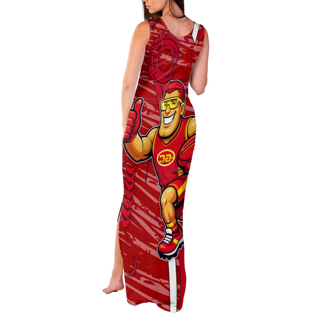 Gold Coast Suns Tank Maxi Dress Mascot Cartoon Football Illustration Style