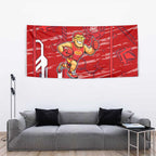 Gold Coast Suns Tapestry Mascot Cartoon Football Illustration Style