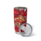 Gold Coast Suns Tumbler Cup Mascot Cartoon Football Illustration Style