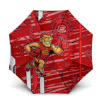 Gold Coast Suns Umbrella Mascot Cartoon Football Illustration Style