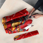 Gold Coast Suns Umbrella Mascot Cartoon Football Illustration Style