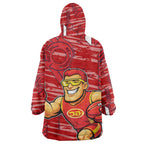Gold Coast Suns Wearable Blanket Hoodie Mascot Cartoon Football Illustration Style