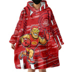 Gold Coast Suns Wearable Blanket Hoodie Mascot Cartoon Football Illustration Style