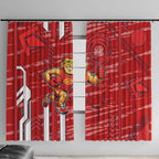 Gold Coast Suns Window Curtain Mascot Cartoon Football Illustration Style