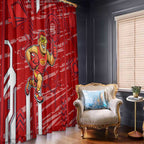 Gold Coast Suns Window Curtain Mascot Cartoon Football Illustration Style