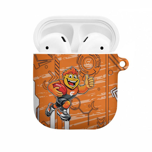Greater Western Sydney Giants AirPods Case Mascot Cartoon Football Illustration Style